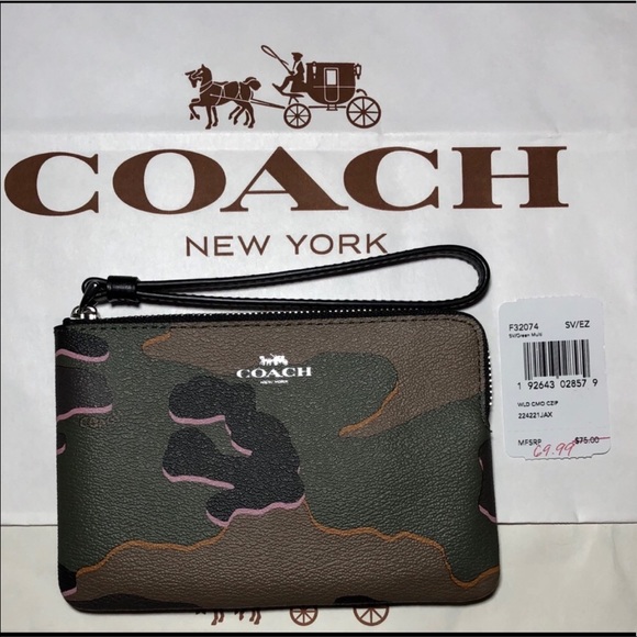 🎀🎀Coach Corner Zip Wallet Camo Print F32074 - Picture 5 of 6